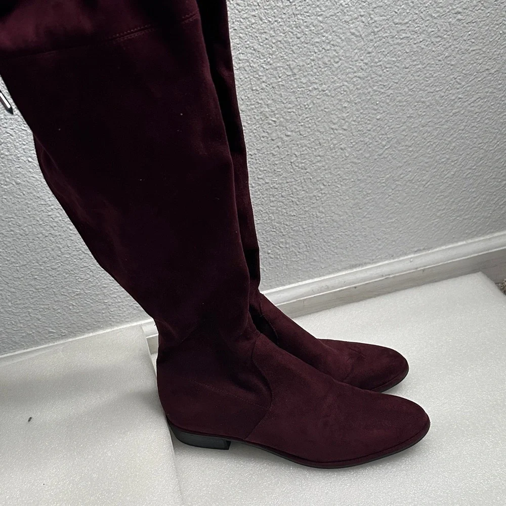 Mark fisher Women's Burgundy over the knee Boots size 7.5